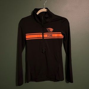 PINK Oregon State Gophers XS quarter zip, Black